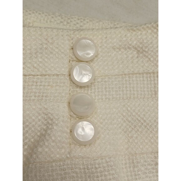 Cato Suit Set Cardigan Jacket Blazer & Skirt Ivory Tweed Textured Sz 10 Lined - Picture 4 of 12